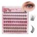 Self Adhesive Eyelashes No Glue Natural Fake Lashes Wispy Individual Lashes DIY Manga Lashes Clusters Extension Mix 10-12-14MM Reusable False Eyelashes No Sticky Residue Self Application at Home