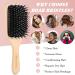 Sosoon Boar Bristle Paddle Hair Brush for Long Thick Hair - Reduce Breakage and Frizz - Includes Giftbox & Comb - Buy Online on GoSupps.com