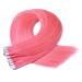 Tape in - On hair extensions - # pink - 60cm - 10 bricks 4cm wide / 2.5g - 100% remy real hair hair extension / extent with adhesive tape Tress by Novon hair extent 10 tresses - 60cm / 2.5g 25g each