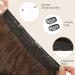 16 Copper Chestnut Brown Invisible Wire Hair Extensions - Long Wavy Synthetic Hairpiece for Women - Buy Online on GoSupps.com