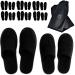 MODLUX Spa Slippers - 12 Pairs of Cotton Velvet Closed Toe Slippers w/Travel Bags Thick Soft Non-Slip Disposable Slippers 6 Medium/6 Large - Home Hotel or Commercial Use (12 Pack Combo Black)