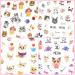 PHOGARY Cat Nail Stickers - 8 Sheets Nail Art Decals for Women & Girls | Perfect for False Nails & Manicure Gifts - International Shipping Available - Buy Online on GoSupps.com