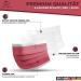 Buy Charlemain 50x EN 14683 Type IIR Medical Masks - 3-Layer BFE 99.9% Latex-Free One-Way Protection Bordeaux Red - Made in Germany - Buy Online on GoSupps.com