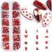 Nail Art Gems Nail Gems 2 Plates Rhinestones for Nail Art 2 Colors 12 Grids Different Shape 3D Nail Art Gems with Rhinestone Picker Dotting Pen for Beginners Nails Salon Craft Style1 red - Buy Online on GoSupps.com
