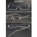 Vevesmundo Men's Frameless Reading Glasses - 5 Pieces of Plastic Visual Aid +1.5 +2.0 +2.5 +3.5 +4.0 - Lightweight Transparent Reading Aid - Buy Online on GoSupps.com