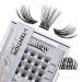 LASHVIEW Cluster Lashes,DIY Eyelash Extension 3D Extended Natural Look Reusable Glue Bonded Black Super Thin Band 24 Lash Clusters(0.07 mix Black Band-CRISS CROSS) MIX CRISS CROSS-Black