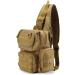 G4Free Tactical Breast Pocket Military Shoulder Bag | Molle Army Crossbody Sling Pack for Travel Hiking & Camping - Tan - Buy Online on GoSupps.com