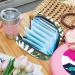 Buy Stylish Menstruation Pad Bag with Zipper | Women's Napkin & Tampon Collecting Bags - Daisy & Chamomile Design - Buy Online on GoSupps.com