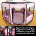 Premium Portable Pet Playpen 45*45*22 - Large Size Puppy Kennel for Small and Medium Pets - Pink, Simple Folding Design - Buy Online on GoSupps.com