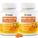 2 Pack H mp Oil Capsules with Turmeric - Organic H mp Seed Oil Pills with Turmeric Curcumin Black Pepper - Vegan Omega 3 & 6 Supplement - Extra Strength & Absorption - 120 Softgels 30 000 MG