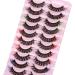 Colorful Russian Strip Lashes - 10 Pairs | 18MM Faux Mink False Eyelashes for Festivals - Buy Online on GoSupps.com