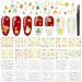 24 Sheets Christmas Nail Art Stickers - Self-Adhesive 3D Snowflake & Santa Gel Decals with Tweezers - Perfect for Christmas Parties - Gold - Buy Online on GoSupps.com