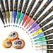 Acrylic Paint Pens Paint Markers Set of 18: Fine Point Paint Pens for Rock Painting Glass Wood Ceramic Fabric Metal Canvas Easter Eggs Pumpkin Kit  Drawing Art Crafts for Adults Scrapbooking Supplies