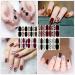 Kalolary 20 Sheet 3D Nail Film & Self-Adhesive Nail Stickers with Nail File - DIY Nail Art for Women & Girls - Buy Online on GoSupps.com