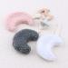 Apooke Soft Plush Moon Baby Pacifier Clip & Bite Ring Organizer - Anti-Drop Holder for Infants | Perfect Baby Gifts for Boys & Girls - Buy Online on GoSupps.com