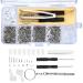 FWLWTWSS glasses repair set 500 pieces of glasses screws with storage box glasses of ear hooks silicone glasses nose pads small screws nuts tweezers microphone micruling cleaning cloth glasses repair set