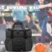 DSL Leaf Bowling Bag for 2 Balls - Bowling Tote with Wooden Cups and Padded Divider - Fits Mens 16 Shoes - Bag Only (Black) - Buy Online on GoSupps.com