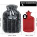 Wiipara 2L Hot Water Bottle with Fluffy Cover | Super Soft Bed Bottle | Perfect Winter Christmas Gift - Dark Gray - Buy Online on GoSupps.com