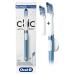 Oral-B Clic Manual Toothbrush with 2 Replaceable Heads and Magnetic Brush Mount, Alaska Blue, 1 Count Blue 1 Count (Pack of 1)