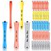 100 Pieces Hair Perm Rods Non-Slip Hair Rollers Plastic Cold Wave Perming Rods with Elastic Rubber Band Short Curlers Rod for Hairdressing Styling (Multi-color,Multi-size) 100 Piece Assortment Multi-color