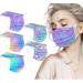 Goddess Accent 50 Pack Disposable Face_Mask Cute Floral Tie Dye Printed Protection for Adults Women - Buy Online on GoSupps.com