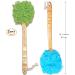 Shower Loofah Body & Back Scrubber - Exfoliating Bath Brush with Long Handle - 2 Pack Blue & Green - Men & Women - Buy Online on GoSupps.com