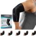 Kinetic evolution elbow bandage for women and men sport compression bandage against elbow pain breathable stabilized and supported sports bandage for tennis volleyball strength sport golf handball nordic walking xl black black