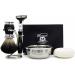 Premium Black Badger Hair Shaving Set - Razor Brush Soap & Holder | International Shipping Available - Buy Online on GoSupps.com