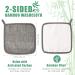 6 Piece Exfoliating Bamboo Washcloth Towel Set - Dual Sided Face and Body Scrub Cloths - Soft Weave for Shower and Bath - 20x20cm - Gray and White - Buy Online on GoSupps.com