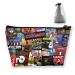 New York Musicals Toiletry Cosmetic Bag for Travel Makeup Bag Zipper Pouch Movie 8.6x2.7x4.7 Inch (Pack of 1)