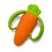 Infantino Lil' Nibble Teethers Carrot - Silicone Soft-Textured teether for Sensory Exploration and Teething Relief, with Easy to Hold Handles, 1 Count (Pack of 1)