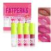 Leogony 4PCS Lip Oil Set Non-Sticky Fat Oil Lip Moisturizing Lip Oils Long Lasting for Girls and Women