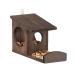 Relaxdays Squirrel Feeder House Feeding Station Box Hanging Wooden HWD: 17.5 x 14 x 25 cm Dark Brown Fir Wood Pack of 1