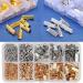 EuTengHao 440Pcs Ribbon Bracelet Kit - Jewelry Findings Supplies with Ribbon Ends, Lobster Clasps, Jump Rings - Gold and Silver - Buy Online on GoSupps.com