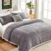 Inhand Sherpa Throw Blanket Twin Size 65x90 Grey - Cozy & Reversible Fleece Blanket for Couch Sofa Bed - Soft & Plush Lap Blanket - Buy Online on GoSupps.com