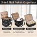 Nestcessity 3 Tier Nail Polish Organizer Case - Holds 70 Bottles - Leather Bag with Dividers - Ideal Storage for Nail Techs and Fits Nail Lamp - Buy Online on GoSupps.com