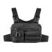 Fitdom Tactical Inspired Sports Utility Chest Pack. Chest Bag For Men With Built-In Phone Holder. This EDC Rig Pouch Vest is Perfect For Workouts, Cycling & Hiking Black Vest Fit