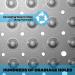 YINENN Shower Mat 21x21 inches with Suction Cups, Drain Holes - Non Slip & Washable for Showers | Clear Gray - Buy Online on GoSupps.com