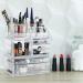 Relaxdays Acrylic Makeup Organizer - 21 Compartment Cosmetic Tower for Lipstick & Nail Polish - Clear Storage Solution for Beauty Essentials - Buy Online on GoSupps.com