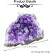 Amethyst Crystal Geode Cluster - Raw Quartz Healing Crystals for Meditation and Reiki Healing- 80-150g - Buy Online on GoSupps.com
