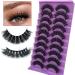 Kmilro F09 Curly Fluffy Lashes 10 Pairs - 18MM 8D Volume Russian Strip Mink Fake Eyelashes - Buy Online on GoSupps.com