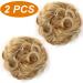 JJstar 2PCS Messy Bun Curly Fake Hair Buns - Heat Resistant Synthetic Fiber Scrunchies in Golden/Beach Blonde for Women & Girls - Buy Online on GoSupps.com
