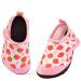 Drecage children bathing shoes fast drying water shoes girls boys fast drying aqua shoes barefoot shoes toddlers barefoot shoes beach shoes swimming shoes 23/24 eu pink strawberry