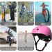 KORIMEFA Adult Adjustable Skateboard Helmet  Lightweight Multi-Sport Cycling Scooter Hoverboard Roller Skating Inline Skating for Boy Girl Adults Pink Large:22.4-24" - Buy Online on GoSupps.com