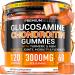 Glucosamine Chondroitin Gummies for Joint Support 120 Glucosamine Gummies Extra Strength 3000mg with MSM Turmeric Calcium Vitamin D3 Sugar Free Vegan Adults Supplement Flexibility & Mobility