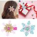 Christmas Themed Snowflake Hair Grip Elegant Christmas Snowflake Hair Clip Embellished with Rhinestones Blue Heart Model - Buy Online on GoSupps.com
