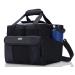 MIER Large Lunch Box for Men, 18 Cans Soft Lunchbox Cooler Bag Insulated Lunch Bags for Adults Work Beach Travel, Top Flap & Multiple Pockets, Black Black 18 Can