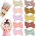 20Pcs Baby Hair Clips Baby Hair Bows Handmade Fully Lined Baby Girl Bows Anti-Skid Crocodile Hair Clips Cotton Linen Hair Bows for Girls Toddler & Kids Bow Hair Accessories 10 Colors in Pairs