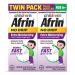 Afrin Childrens Age 6+ No Drip Extra Moisturizing Stuffy Nasal Spray Pump Mist 12 Hour Nasal Congestion Relief - Twin Pack 30 mL