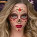 Day of The Dead Costume Accessories Day of the Dead Headpiece Veil Choker Necklace Halloween Face Temporary Tattoos Women - Buy Online on GoSupps.com